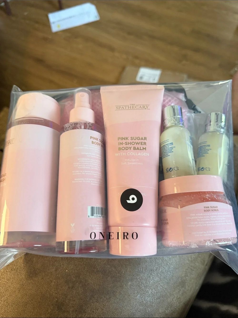 The Spathecary Pink Sugar In-Shower Body Balm & Body Set - Pink